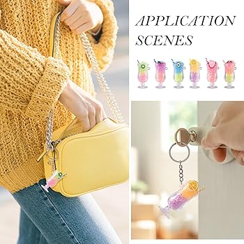 Amazon.co.jp: Magibeads ジュース樹脂キーチェーンチャーム